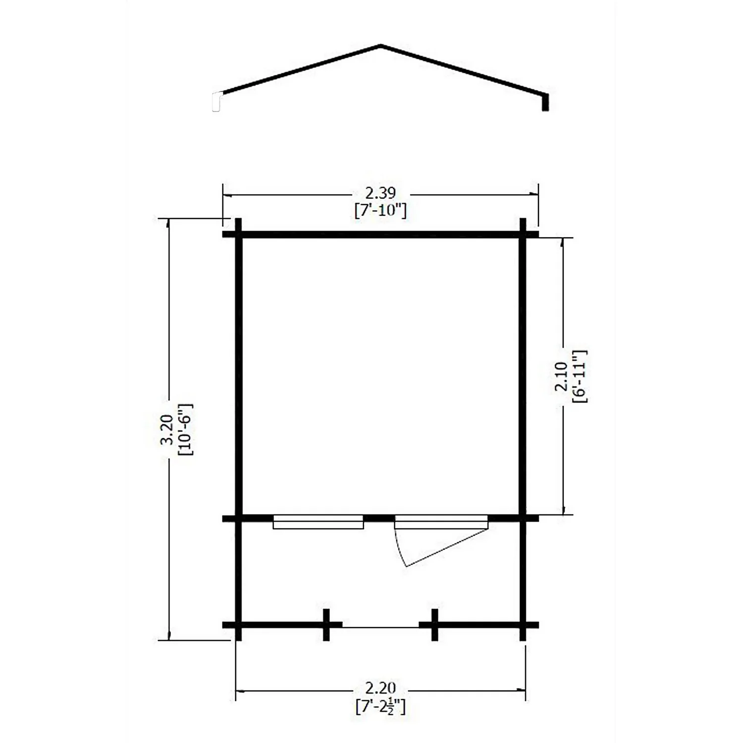 Shire 8 X 8ft Maulden Log Cabin - Image 6