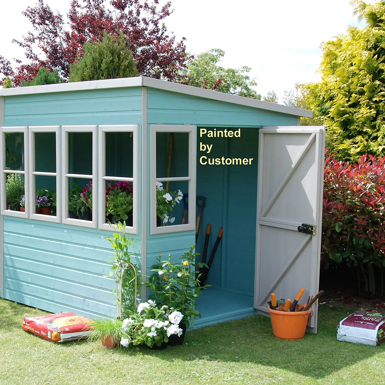 Shire 6 X 6ft Sun Pent Shed - Image 2