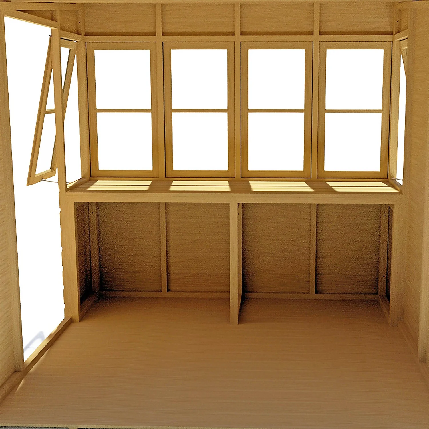 Shire 6 X 6ft Sun Pent Shed - Image 5