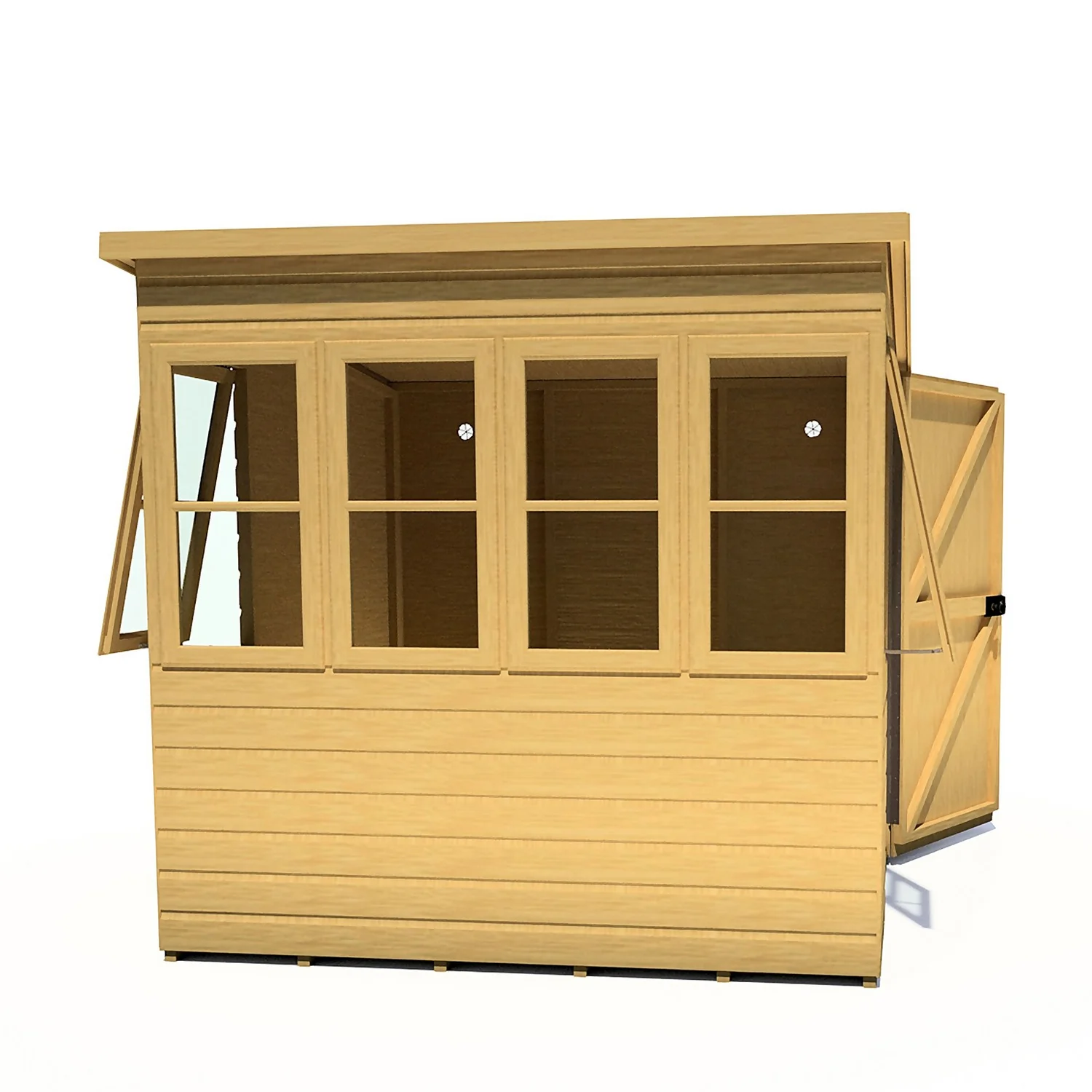 Shire 6 X 6ft Sun Pent Shed - Image 7