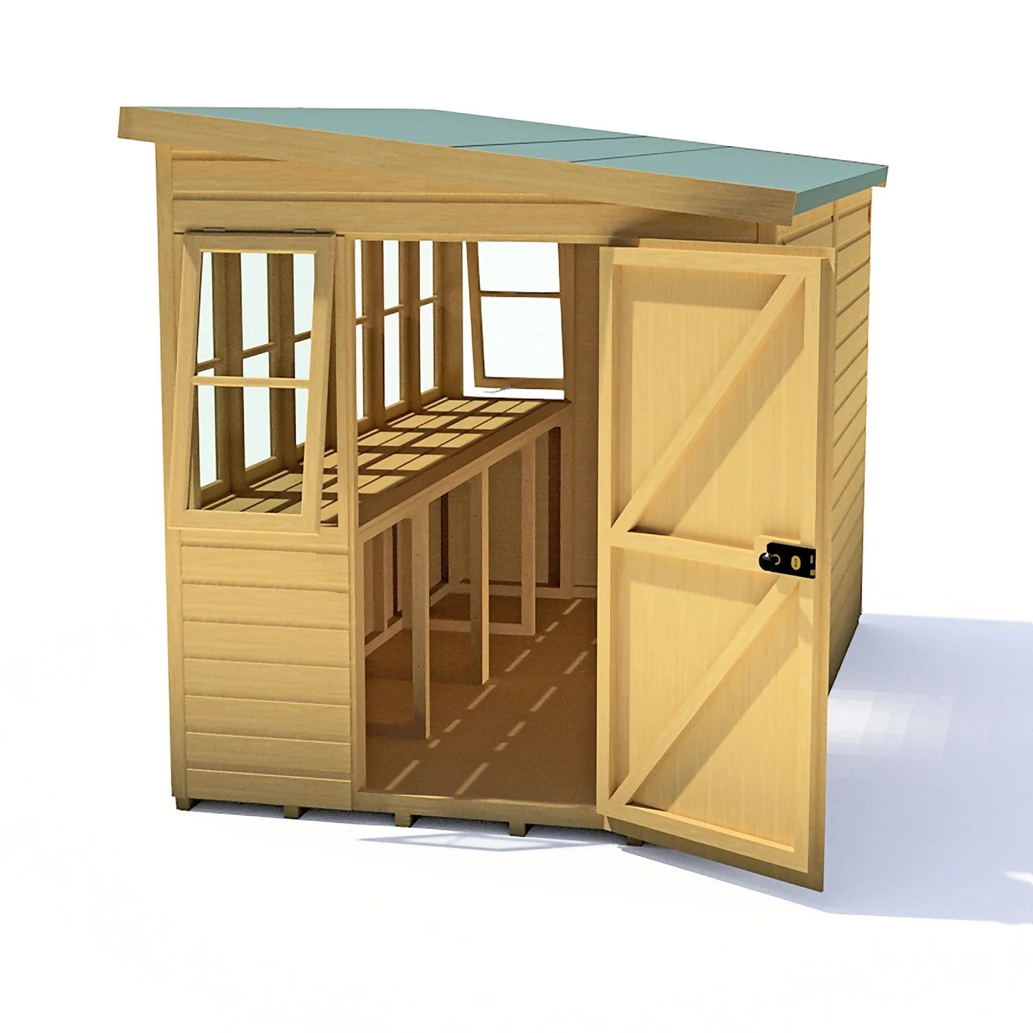 Shire 10 X 8ft Sun Pent Shed - Including Installation - Image 10