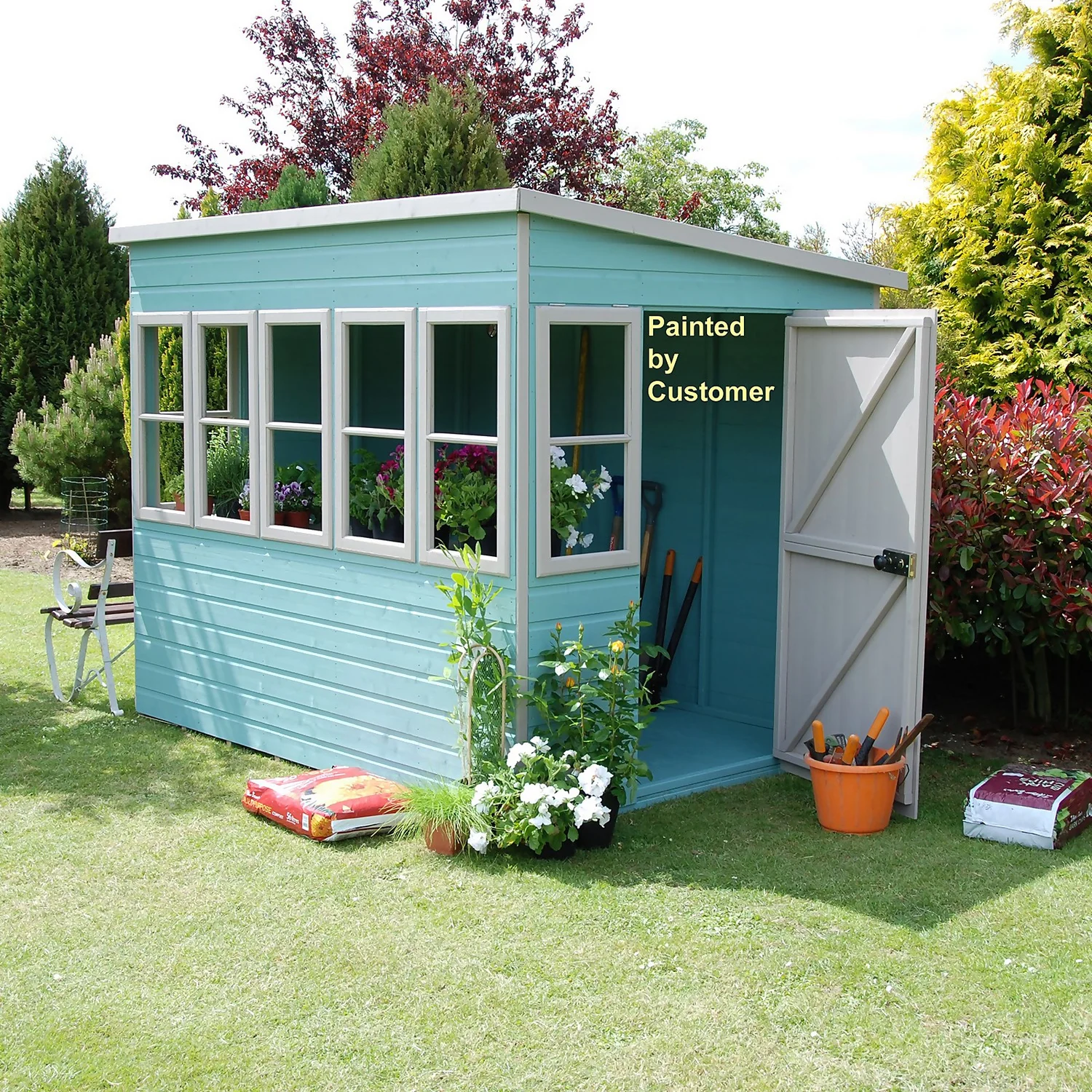 Shire 8 X 6ft Sun Pent Shed - Including Installation - Image 2