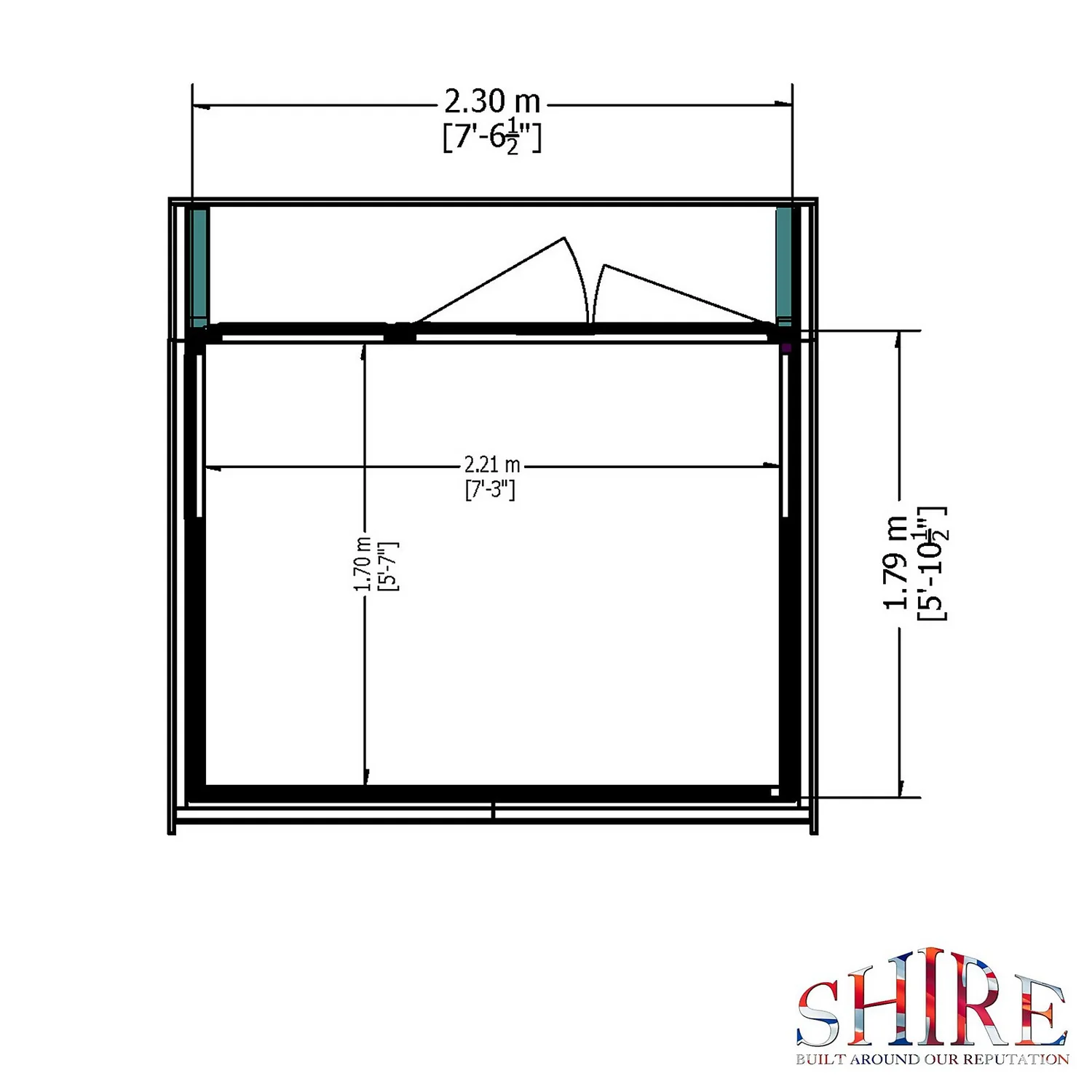 Shire 8 X 6ft Highclere Double Door Summerhouse - Image 4