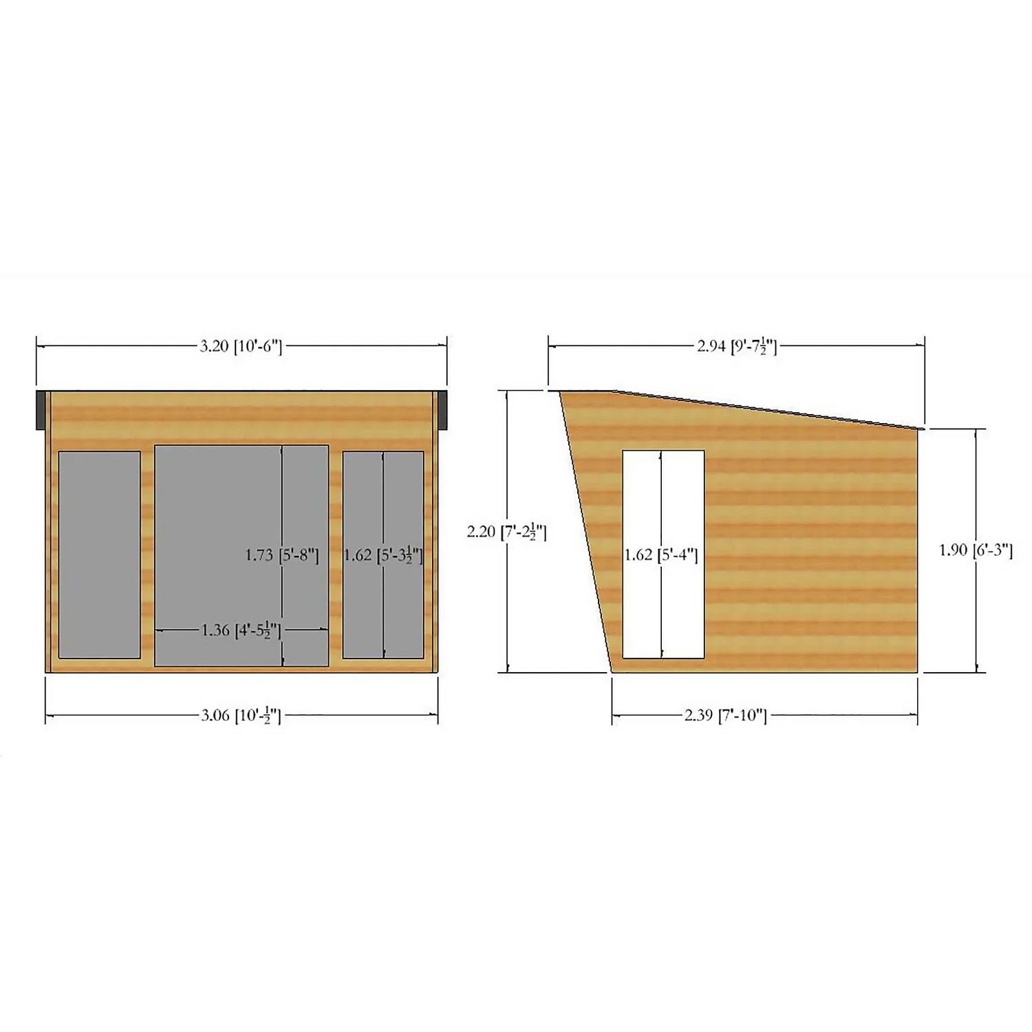 Shire 10 X 8ft Highclere Double Door Summerhouse - Image 3