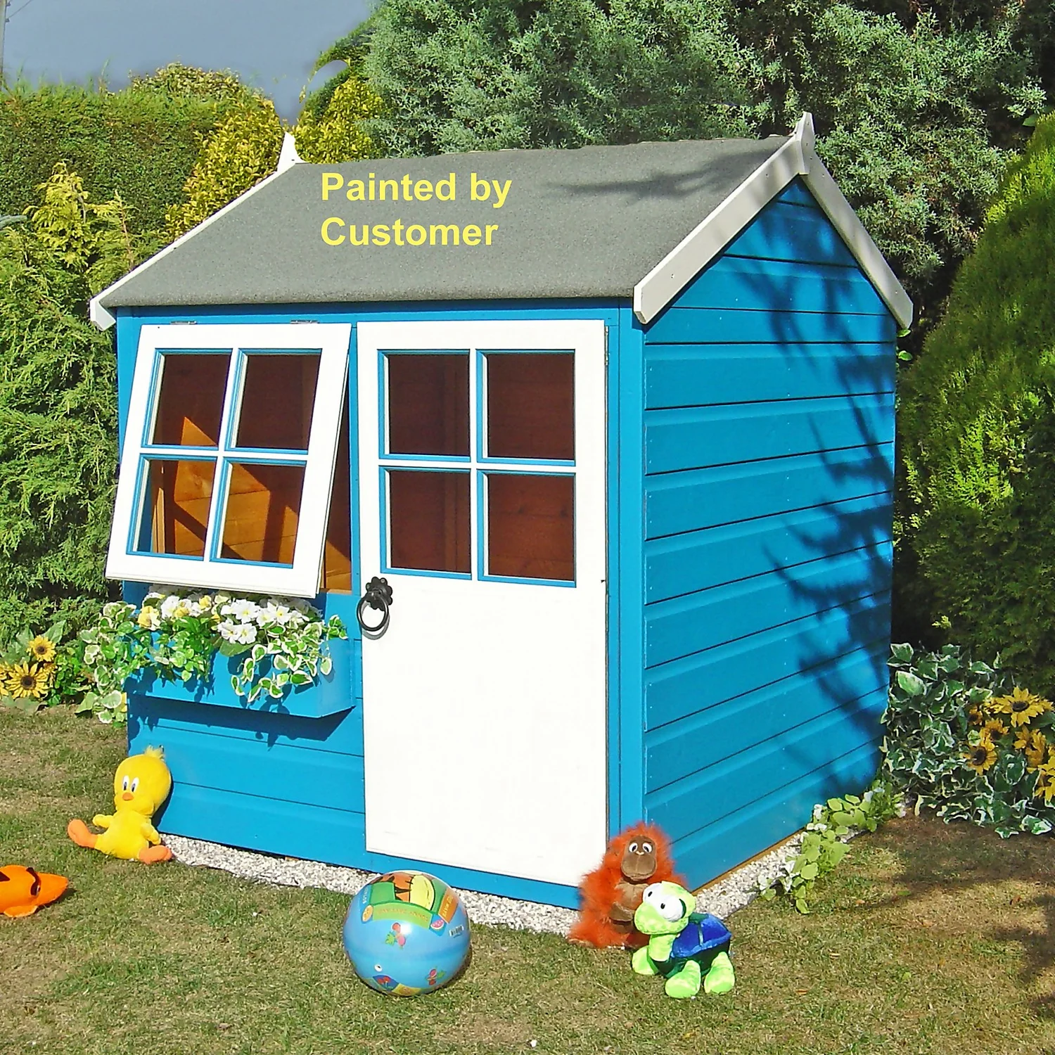 Shire 4 X 4ft Bunny Kids Wooden Playhouse - Image 4