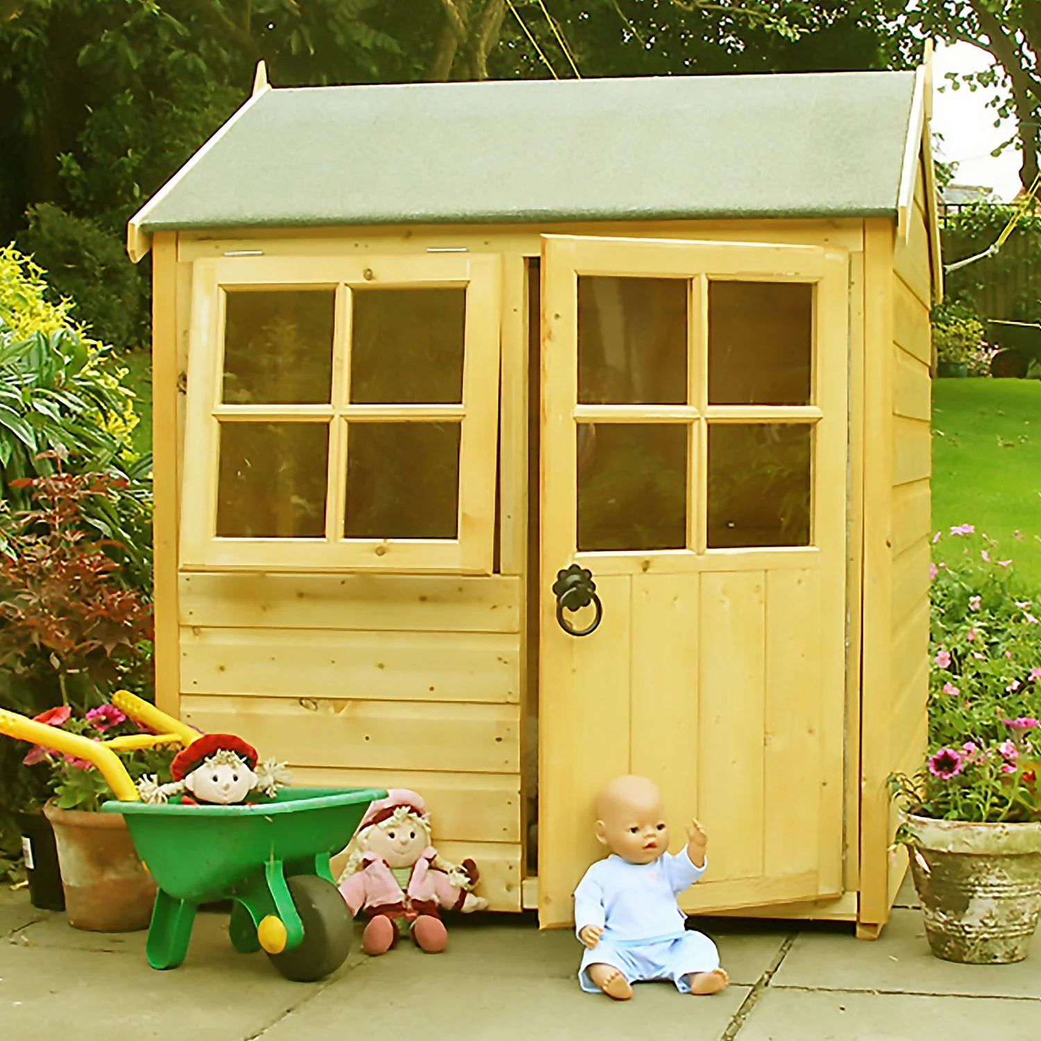 Shire 4 X 4ft Bunny Kids Wooden Playhouse - Image 2