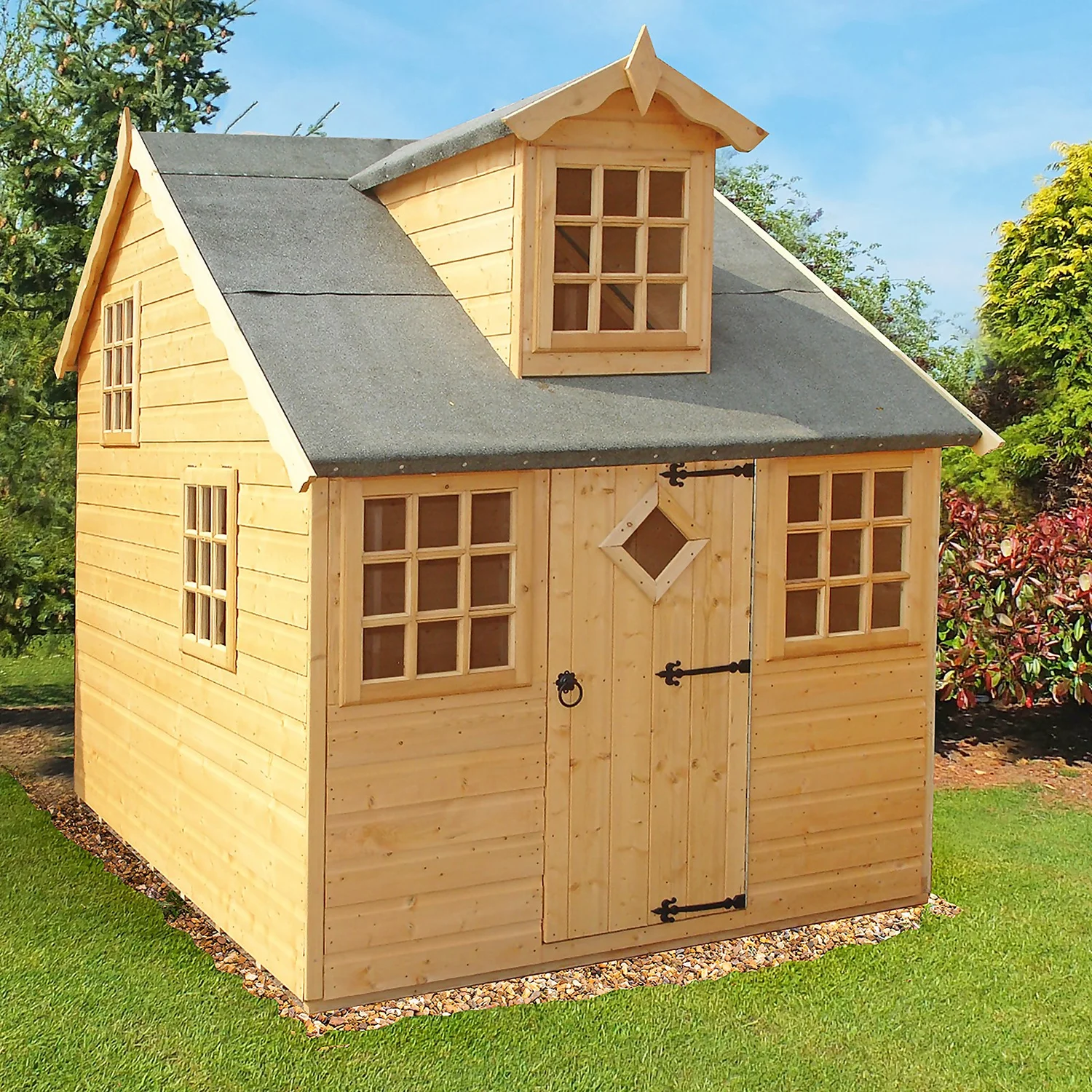 Shire 5 X 7ft Cottage Kids Wooden Playhouse - Including Installation - Image 2