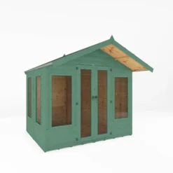 Country Living Premium Hatton 6ft X 8ft Contemporary Summerhouse Painted + Installation - Aurora Green