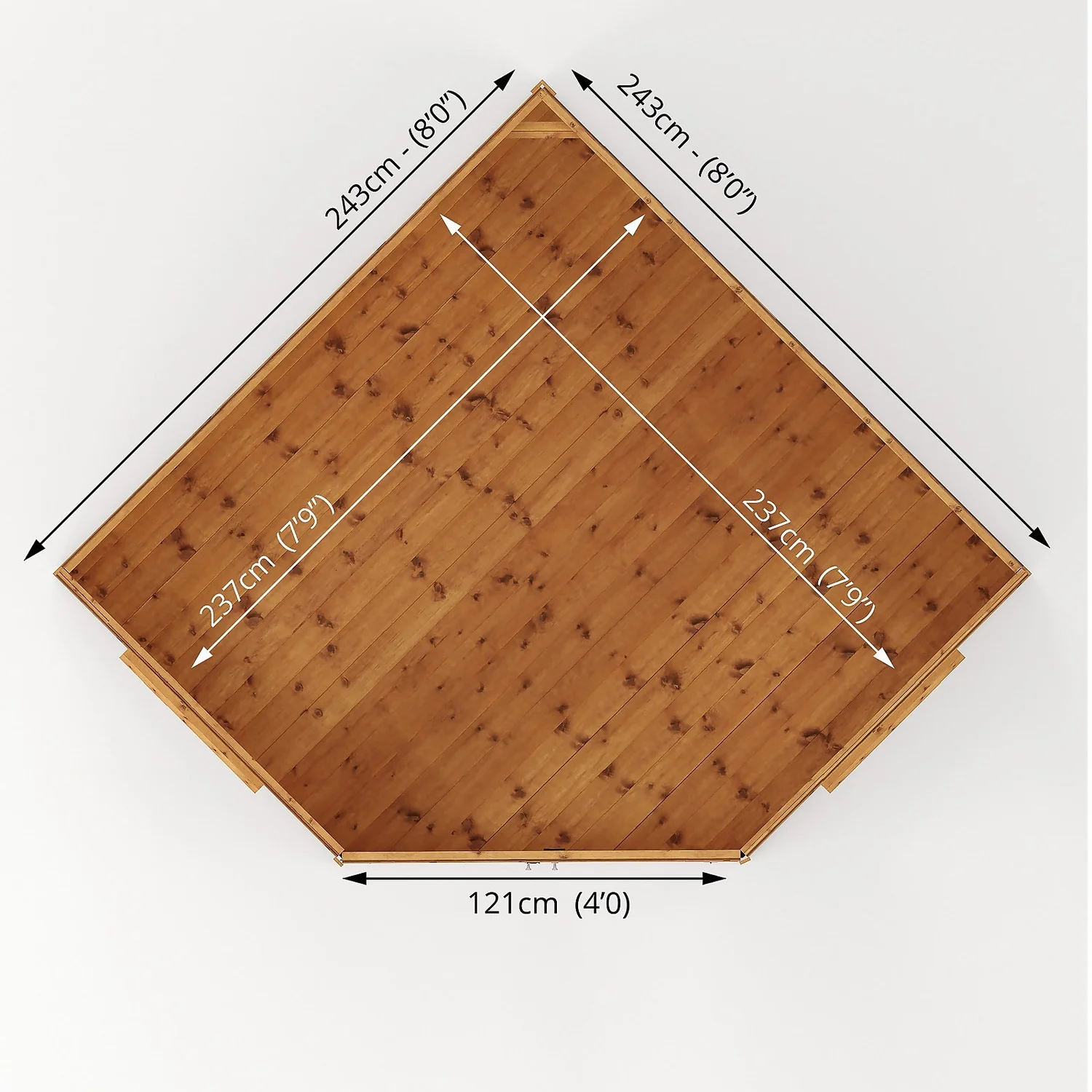 Country Living Premium Ribble 8ft X 8ft Corner Summerhouse Painted + Installation - Thorpe Towers Grey - Image 7