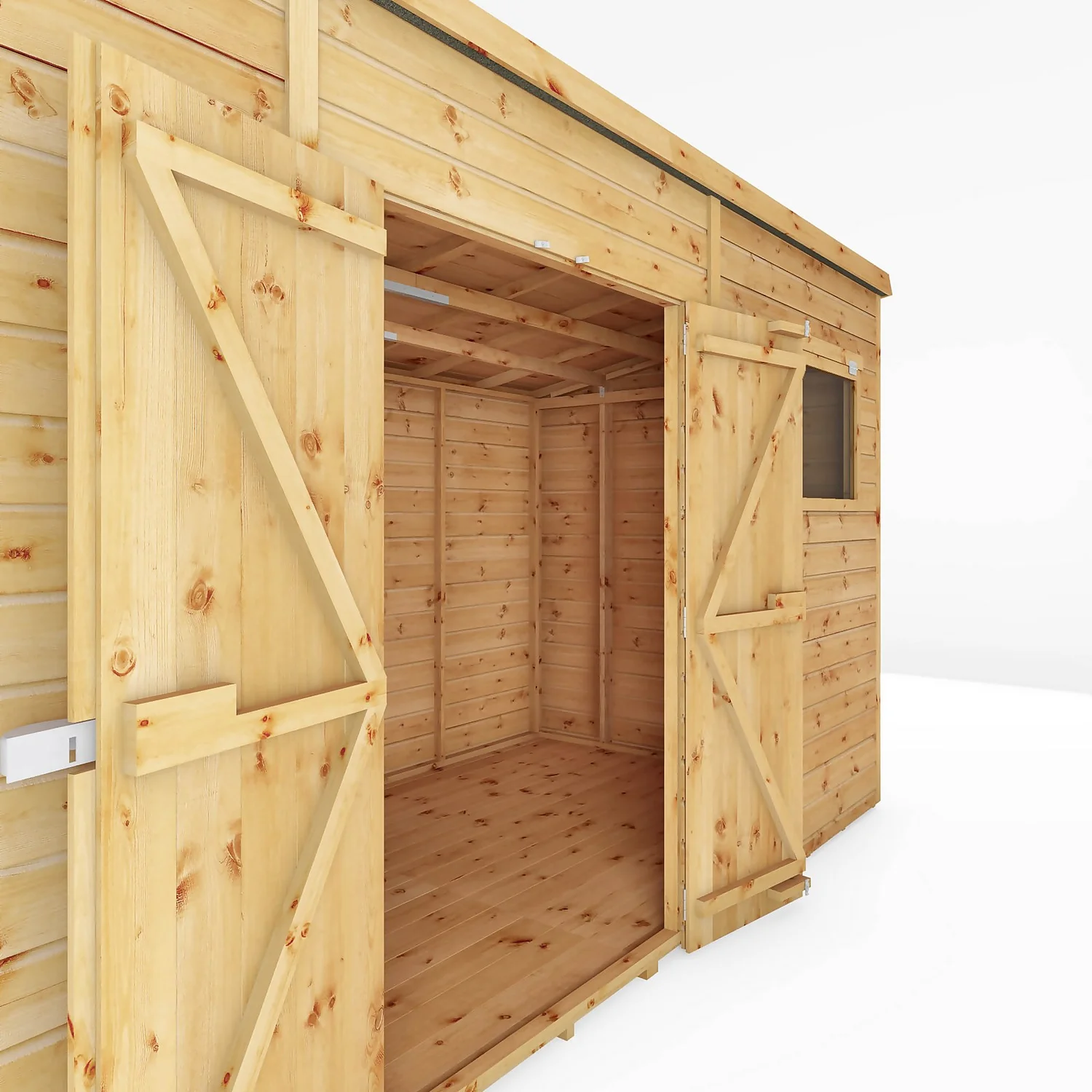 Mercia 12ft X 8ft Premium Shiplap Pent Shed - Image 3