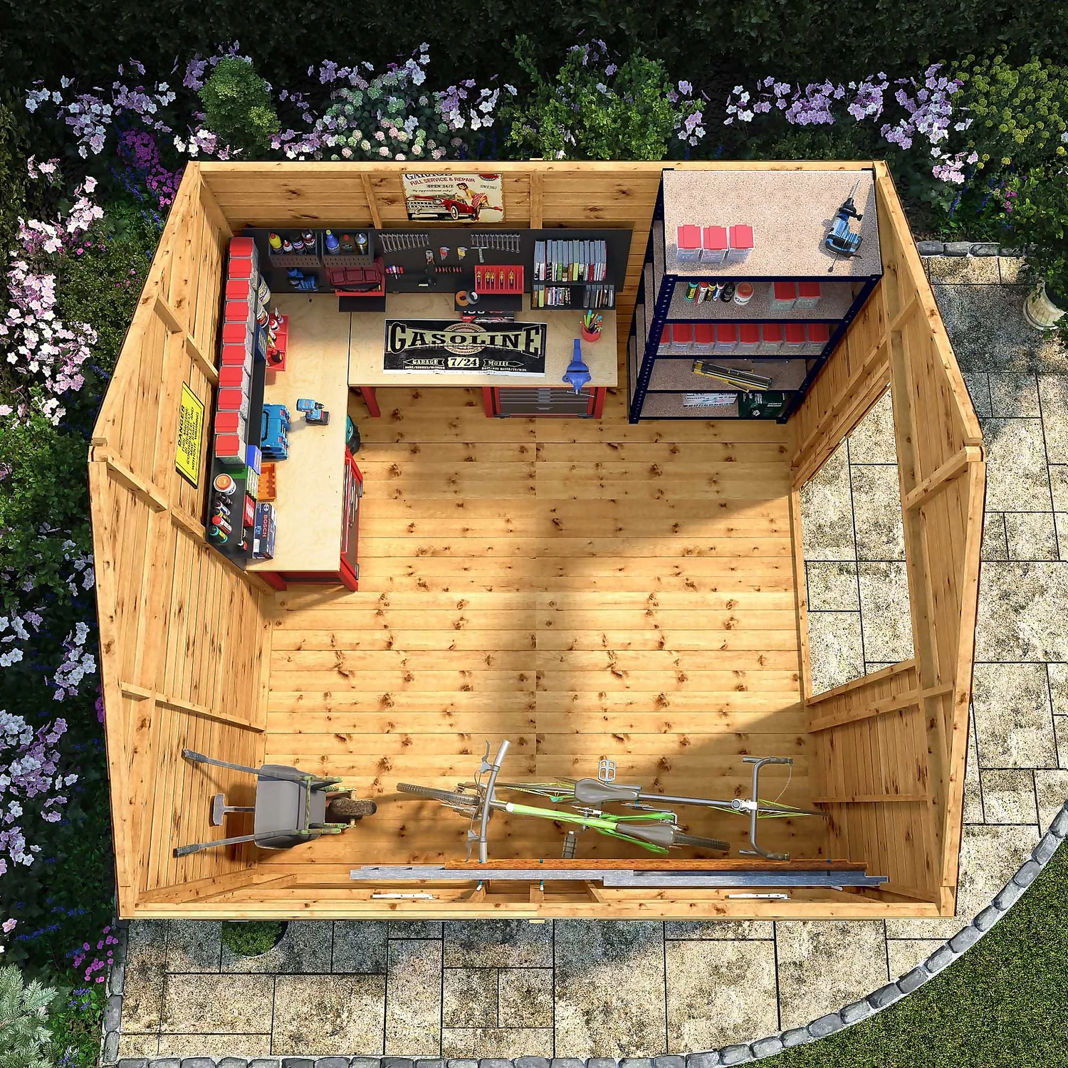 Mercia 10ft X 10ft Premium Shiplap Modular Workshop Shed - Image 6