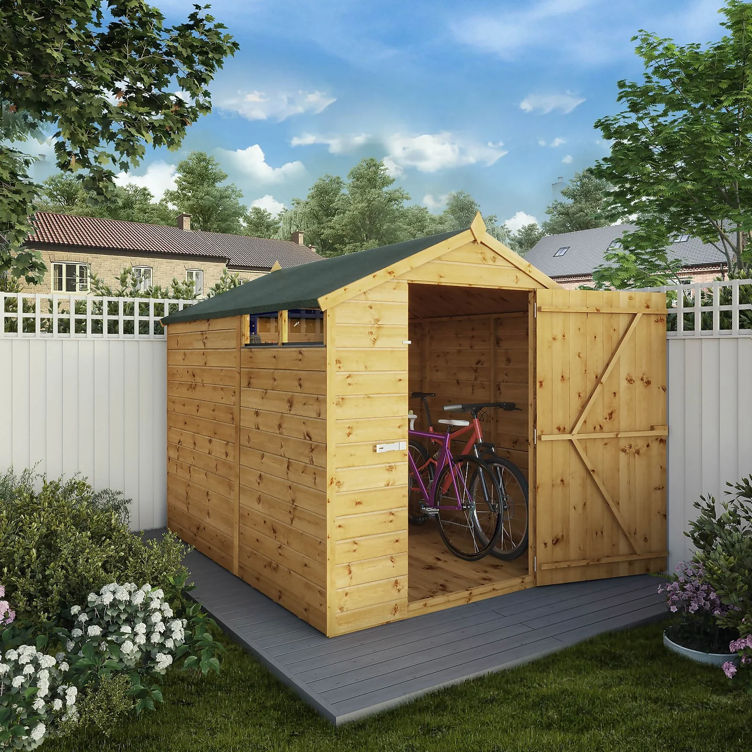 Mercia 8ft X 6ft Premium Shiplap Security Apex Shed - Image 2