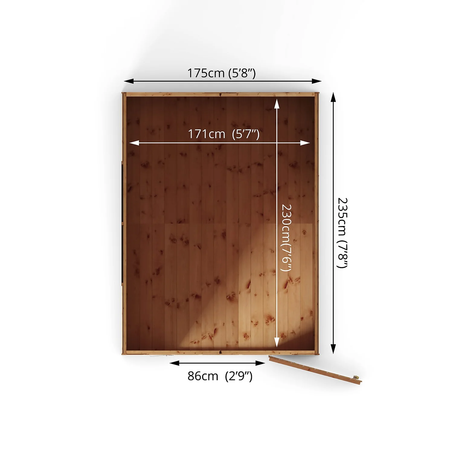 Mercia 8ft X 6ft Premium Shiplap Security Apex Shed - Image 10