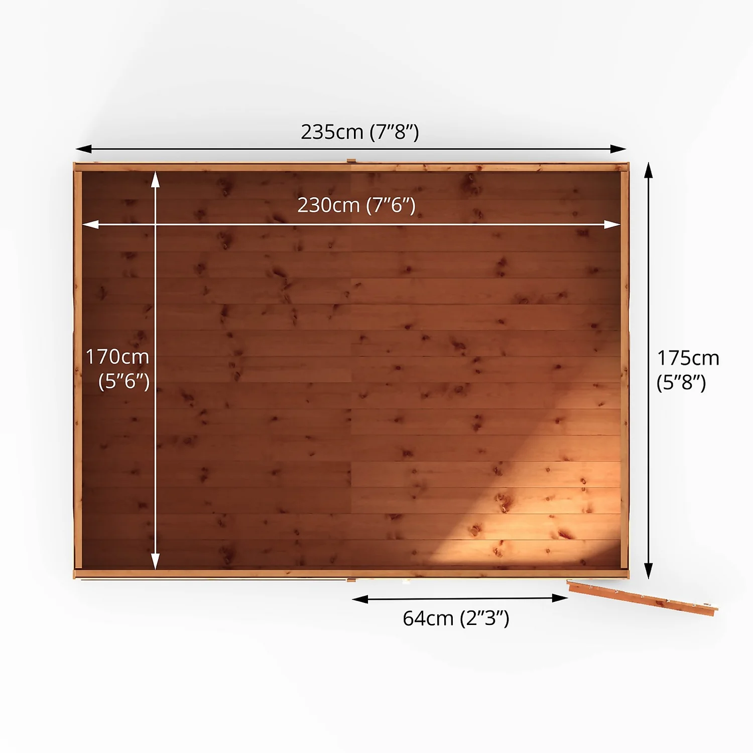 Mercia 8ft X 6ft Premium Shiplap Pent Shed - Image 8