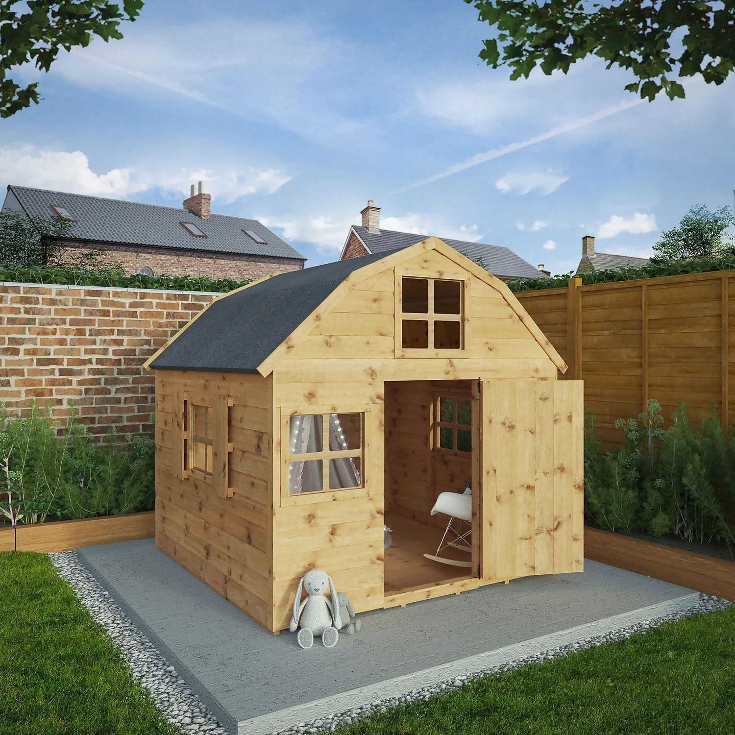 Mercia 6ft X 6ft Dutch Wooden Playhouse - Image 2