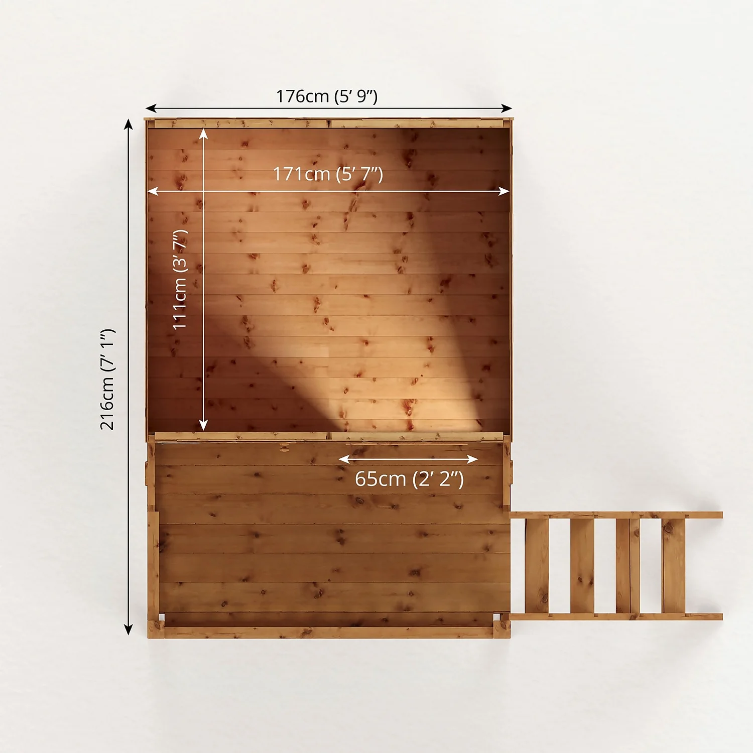 Mercia 5ft X 6ft Pent Wooden Playhouse With Tower - Installation Included - Image 9