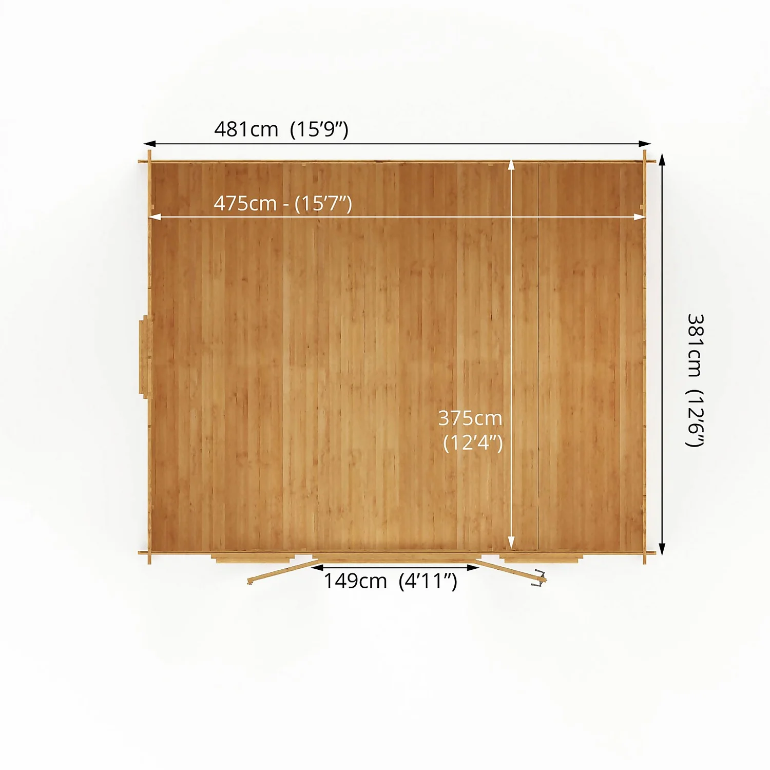 Mercia 5m X 4m Home Office Log Cabin 44mm - Image 10