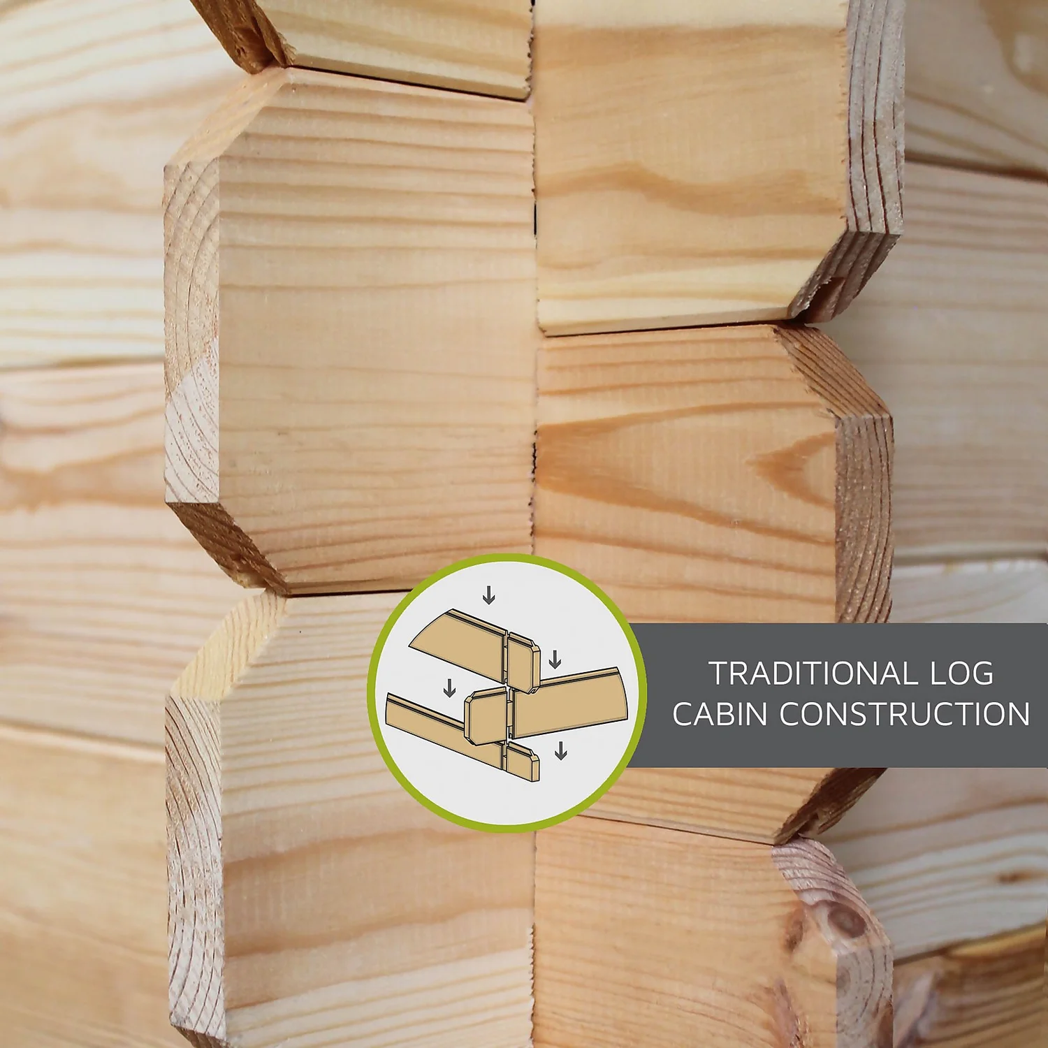 Mercia 5m X 4m Home Office Log Cabin 44mm - Image 5