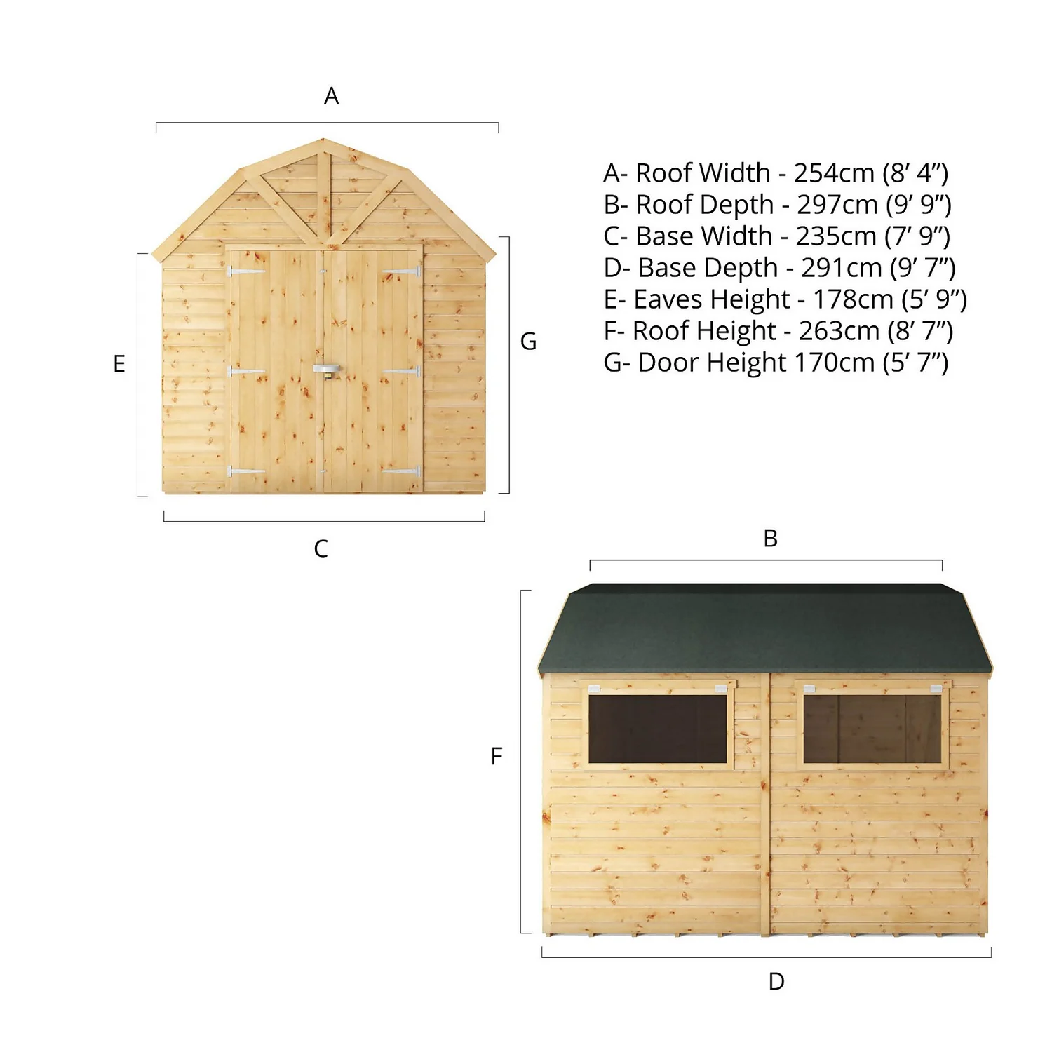 Mercia 10ft X 8ft Premium Shiplap Barn Shed - Including Installation - Image 9