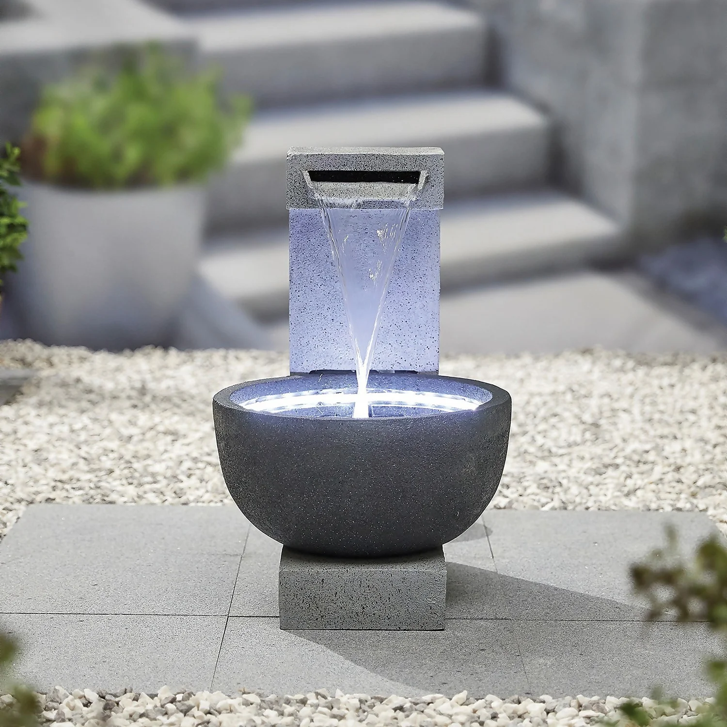 Stylish Fountain Solitary Pour Water Feature With LEDs - Image 2