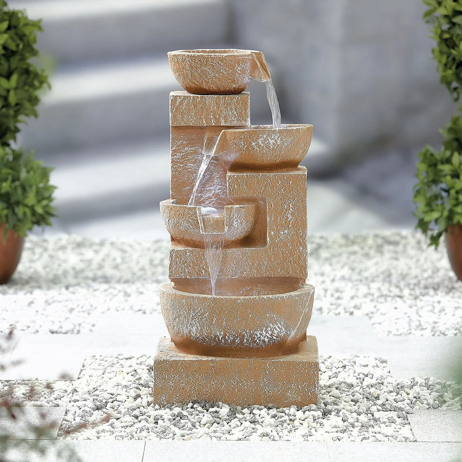 Stylish Fountain Sparkling Bowls Water Feature With LEDs - Image 2