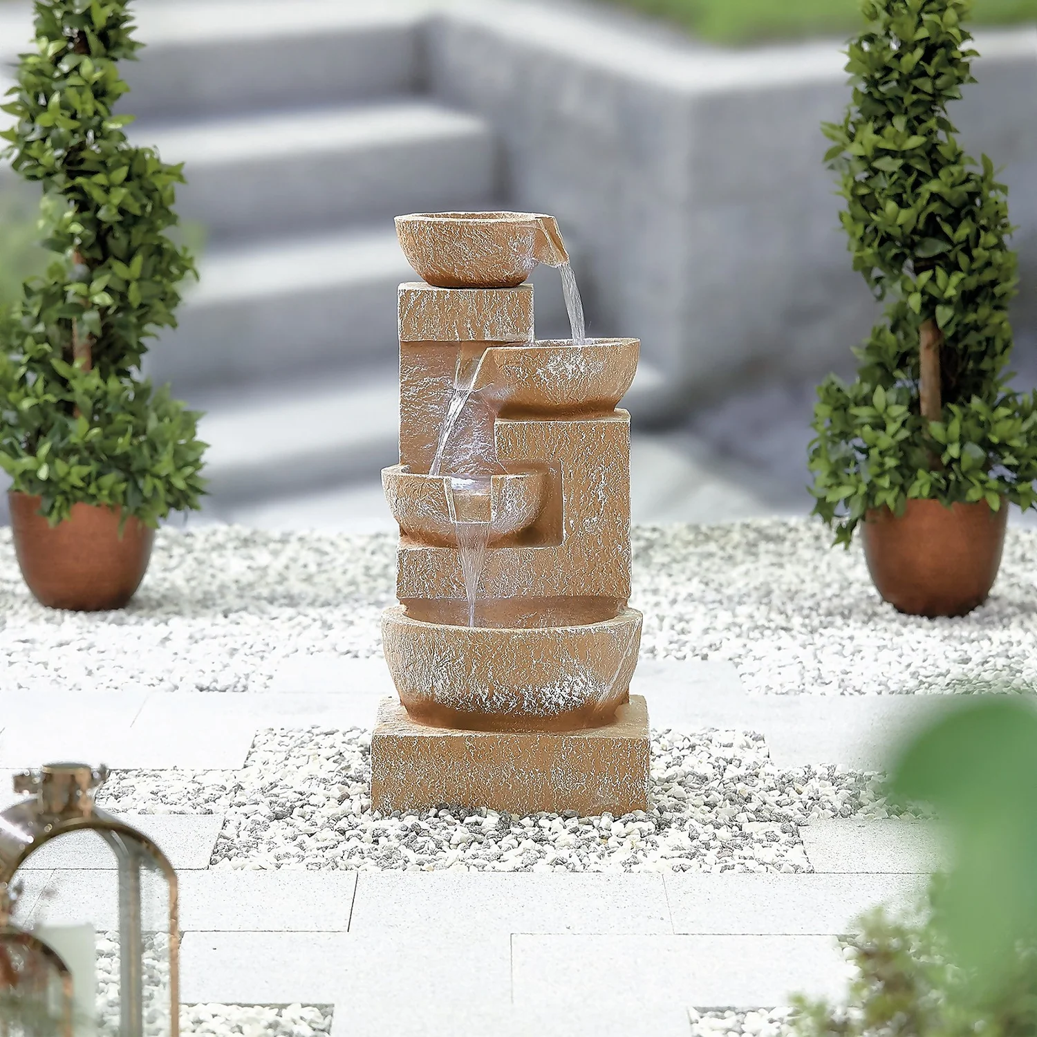 Stylish Fountain Sparkling Bowls Water Feature With LEDs - Image 6