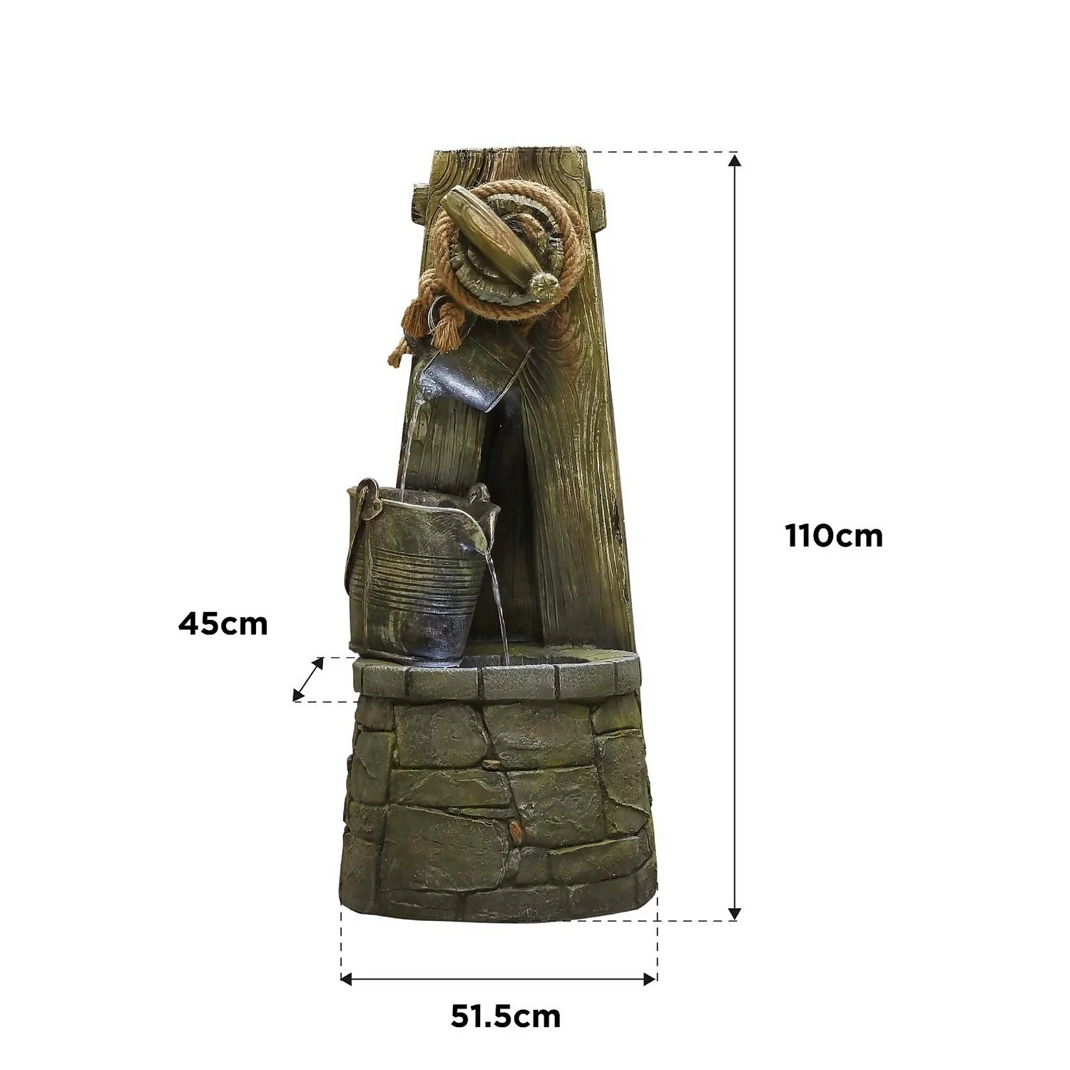 Stylish Fountain Enchanted Well Water Feature With LEDs - Image 5