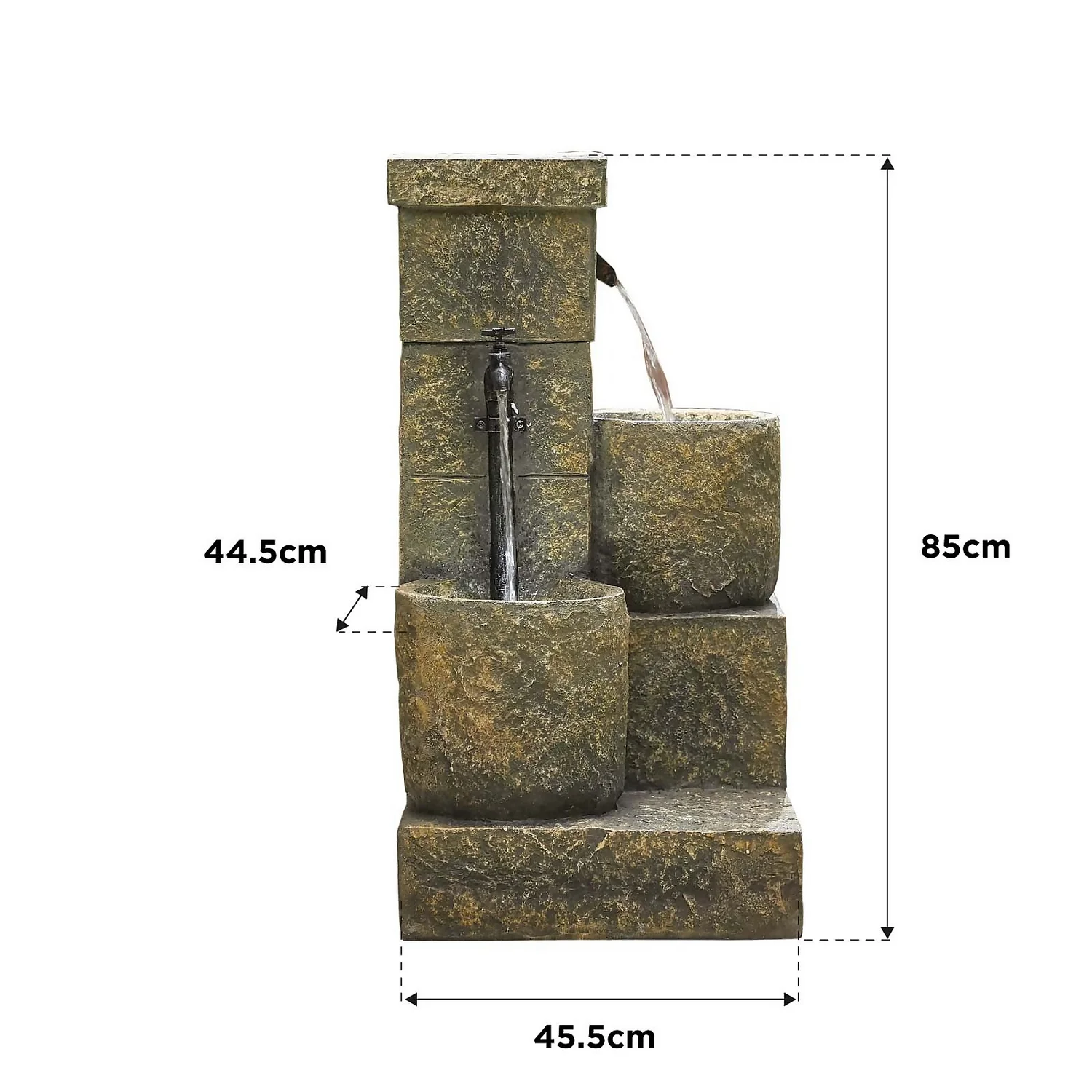 Stylish Fountain Cotswold Trough Water Feature With LEDs - Image 3