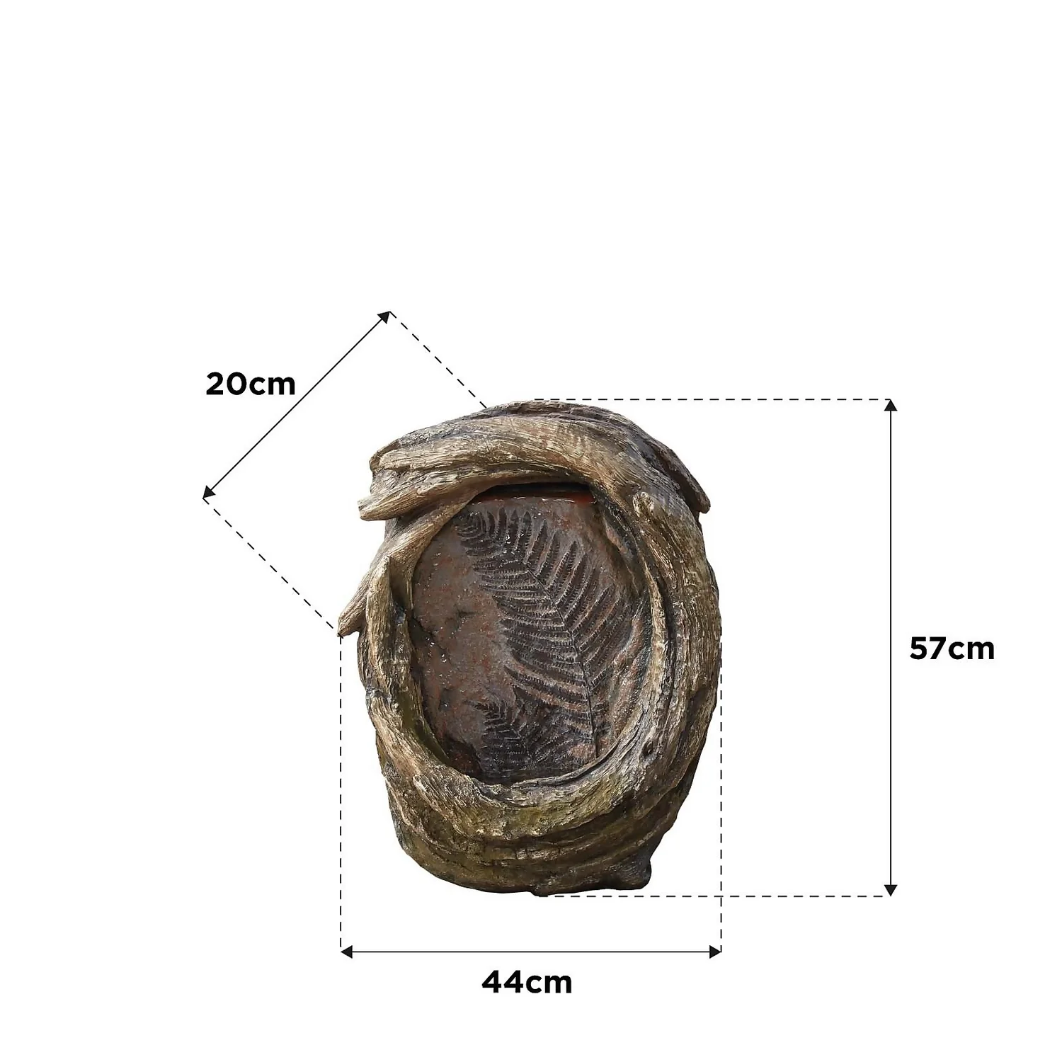 Stylish Fountain Forest Fern Water Feature With LEDs - Image 3