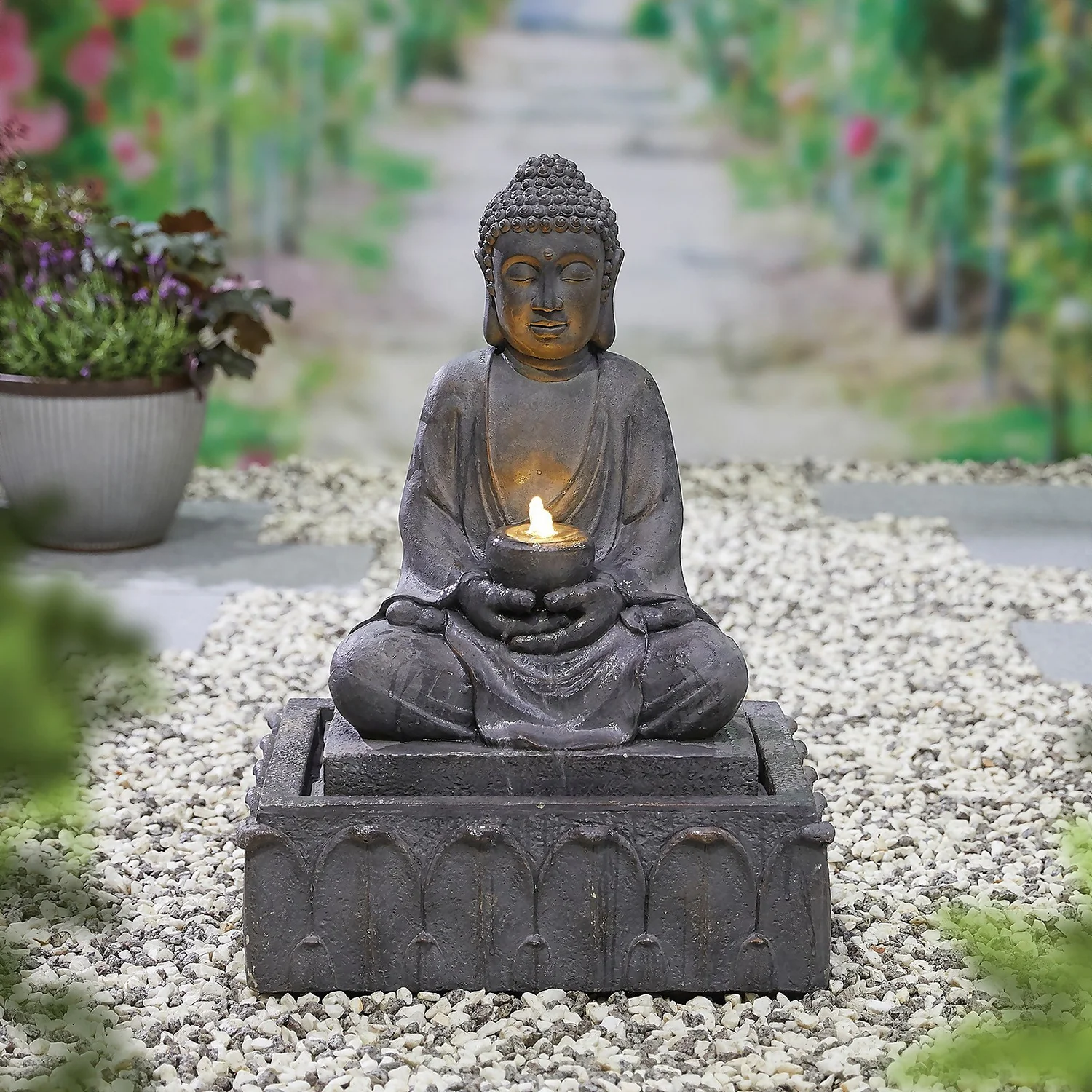 Stylish Fountain Serenity Water Feature With LEDs - Image 2