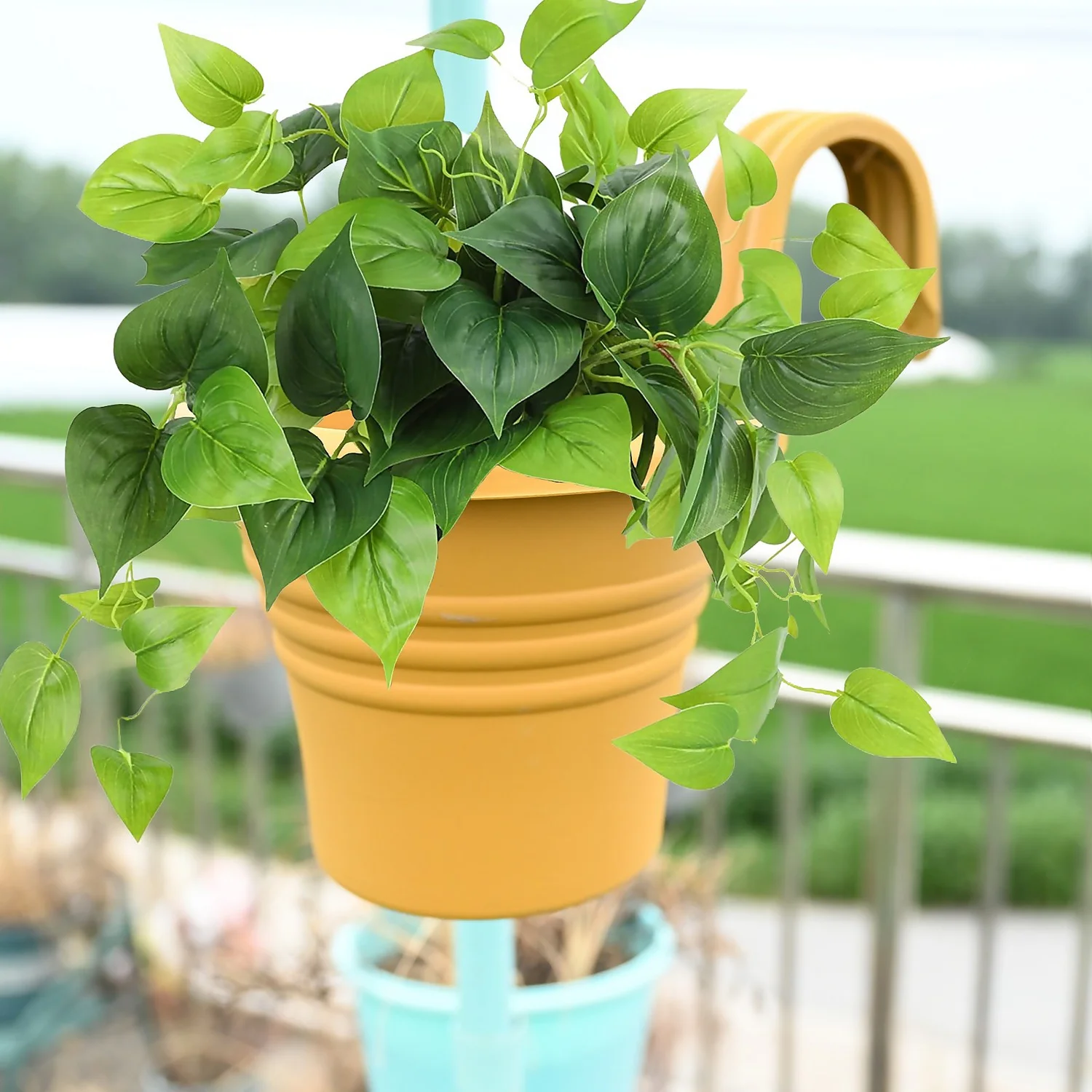 Mustard Hanging Planter - 27cm - Image 2