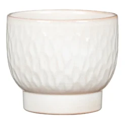 Scheurich Opale Hammered White Indoor Pot - 13cm