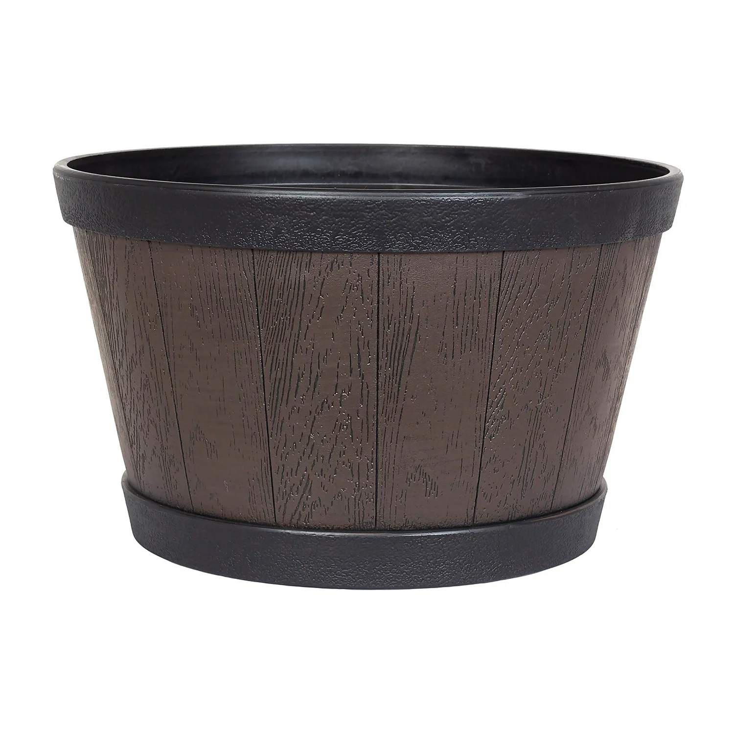 Banded Whiskey Barrel Planter - 39cm