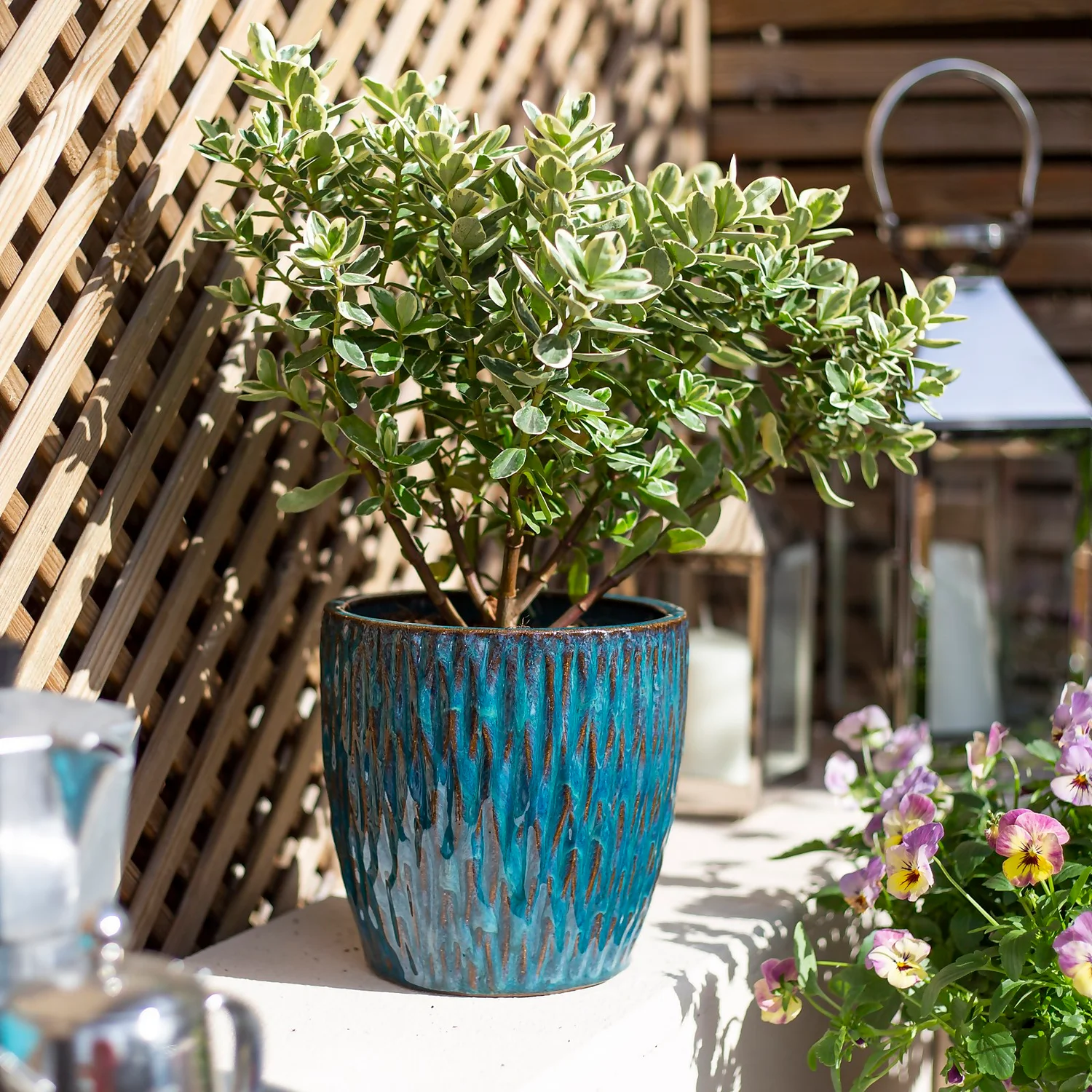 Chiswick Textured Pot Green - 38cm - Image 2