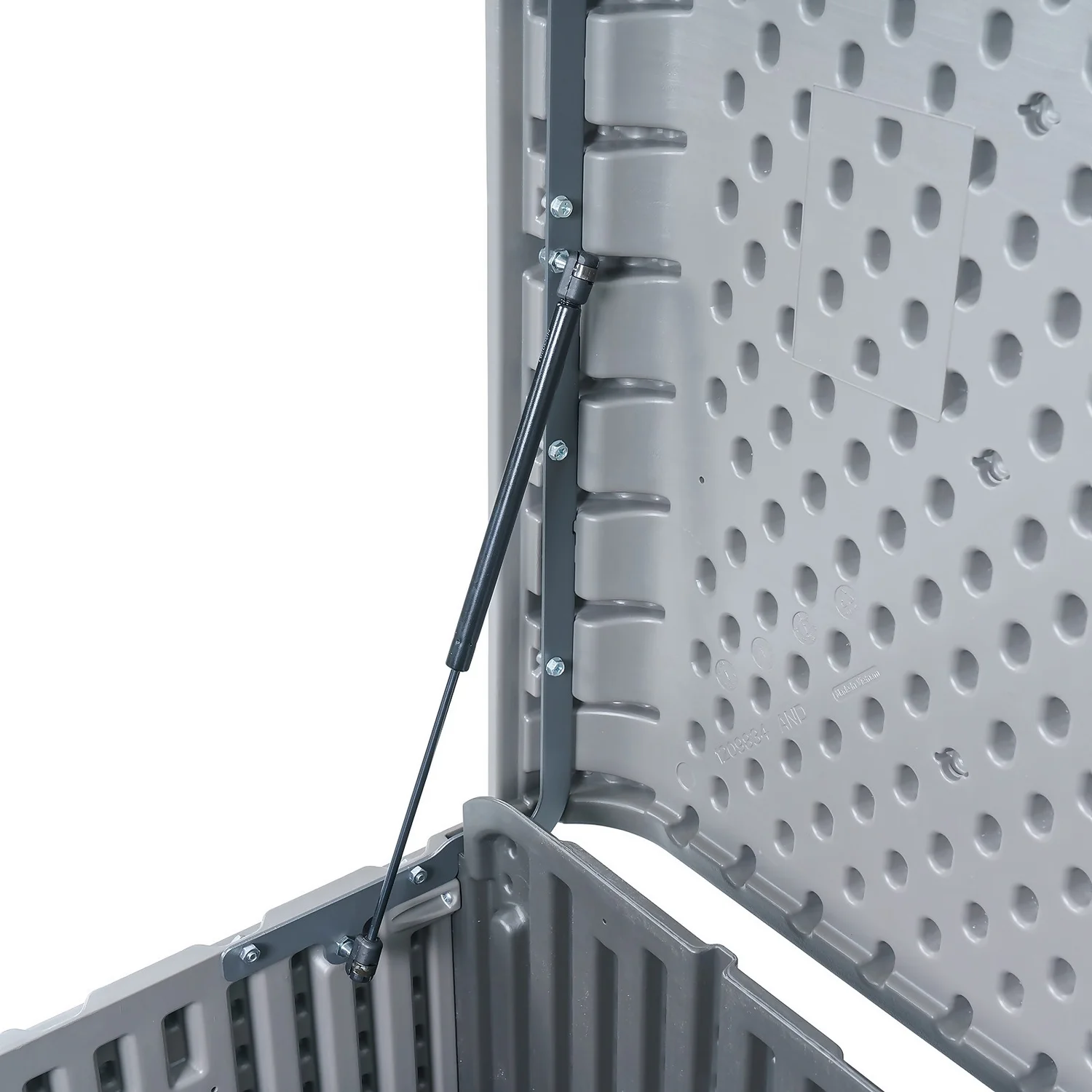 LIFETIME 515L Modern Outdoor Storage Deck Box - Rough-Cut Grey - Image 7