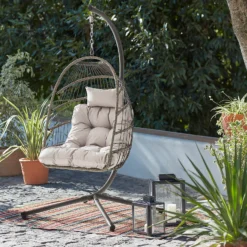 Grey Single Garden Hanging Chair