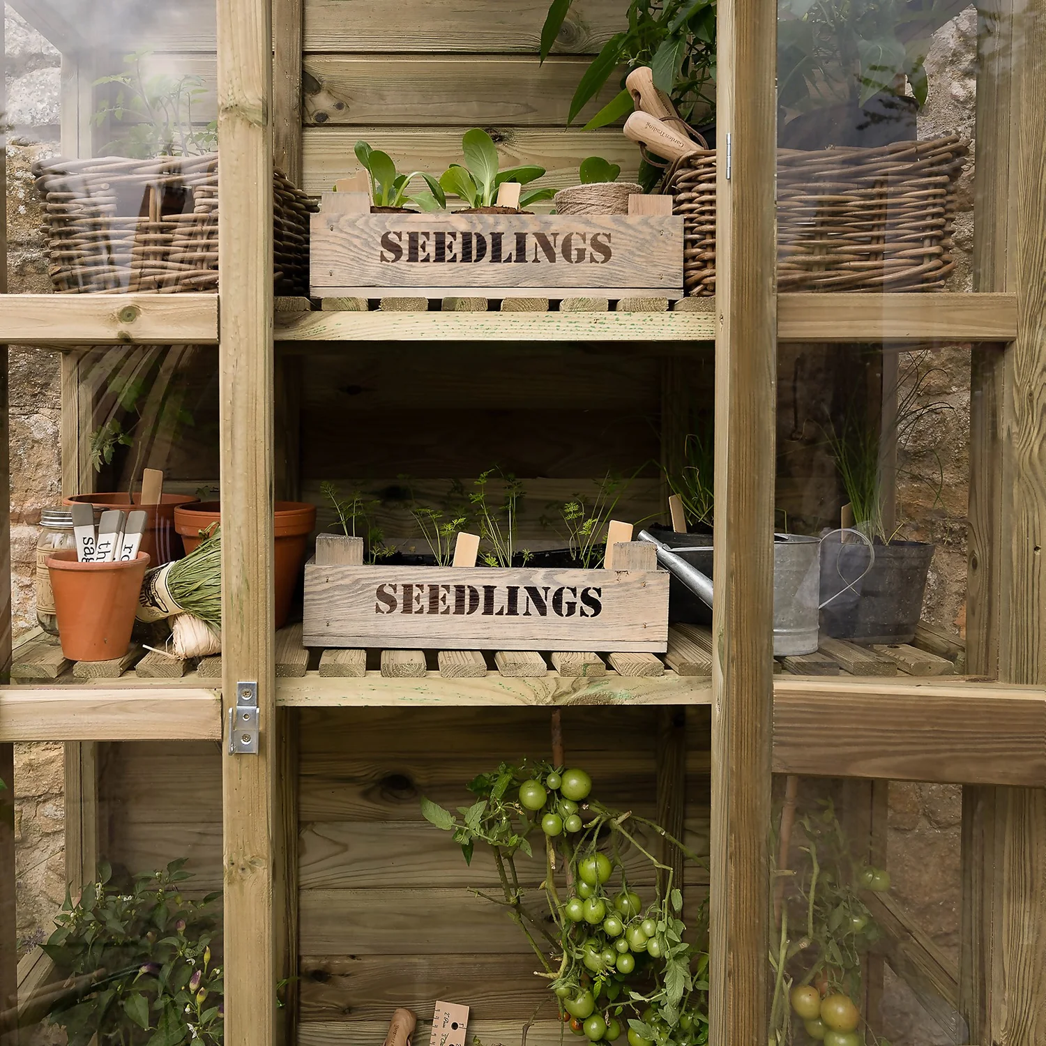 Forest Garden Georgian Wall Greenhouse With Auto Vent - Image 4