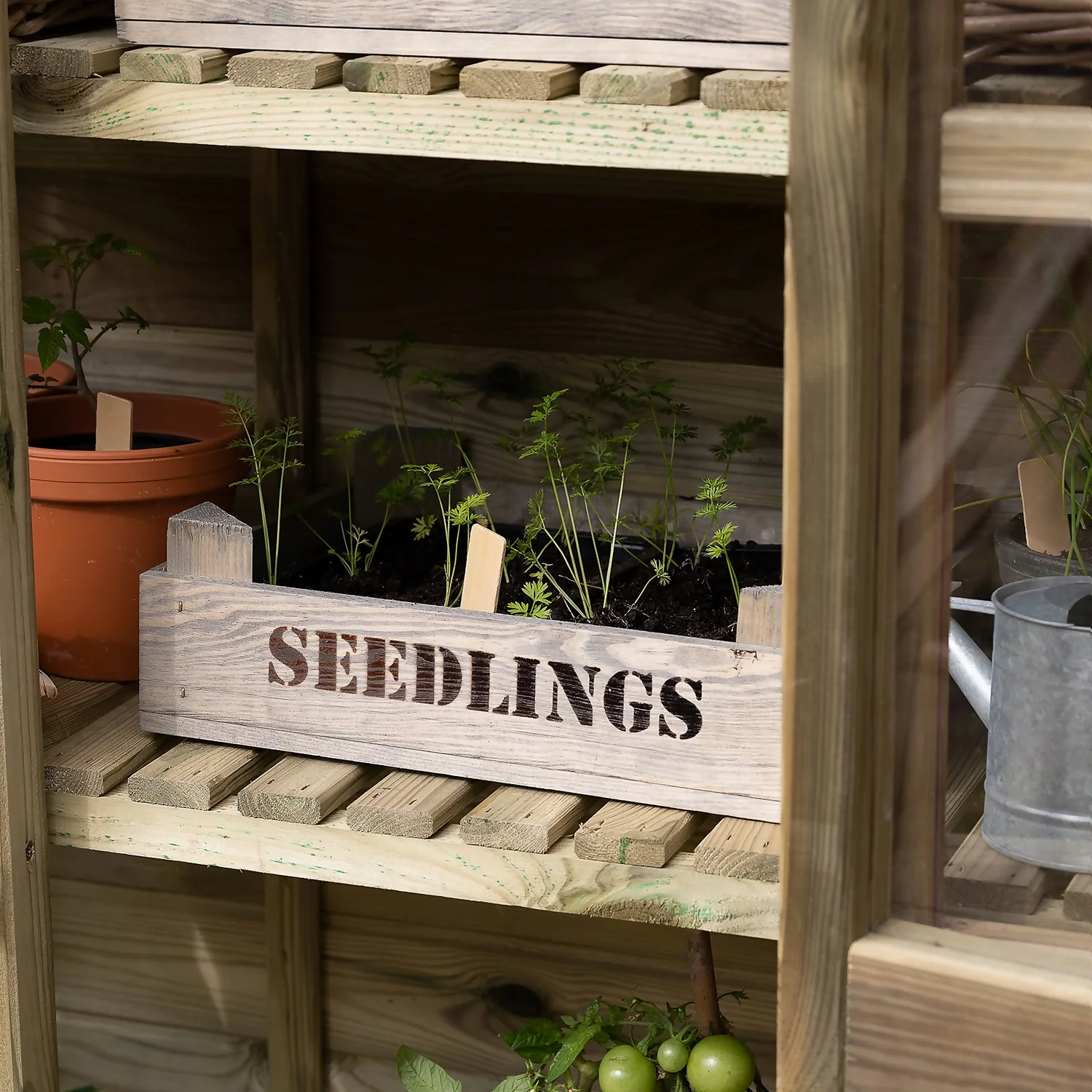 Forest Garden Georgian Wall Greenhouse With Auto Vent - Image 6