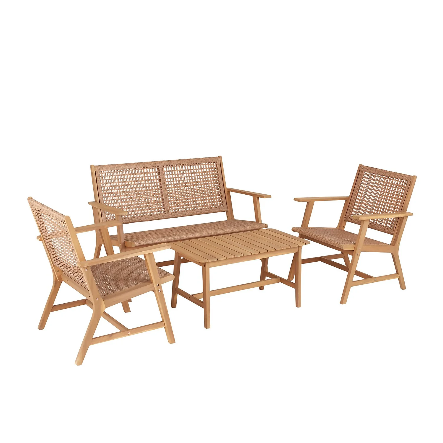 Miri Wooden Garden Sofa Set - Image 2