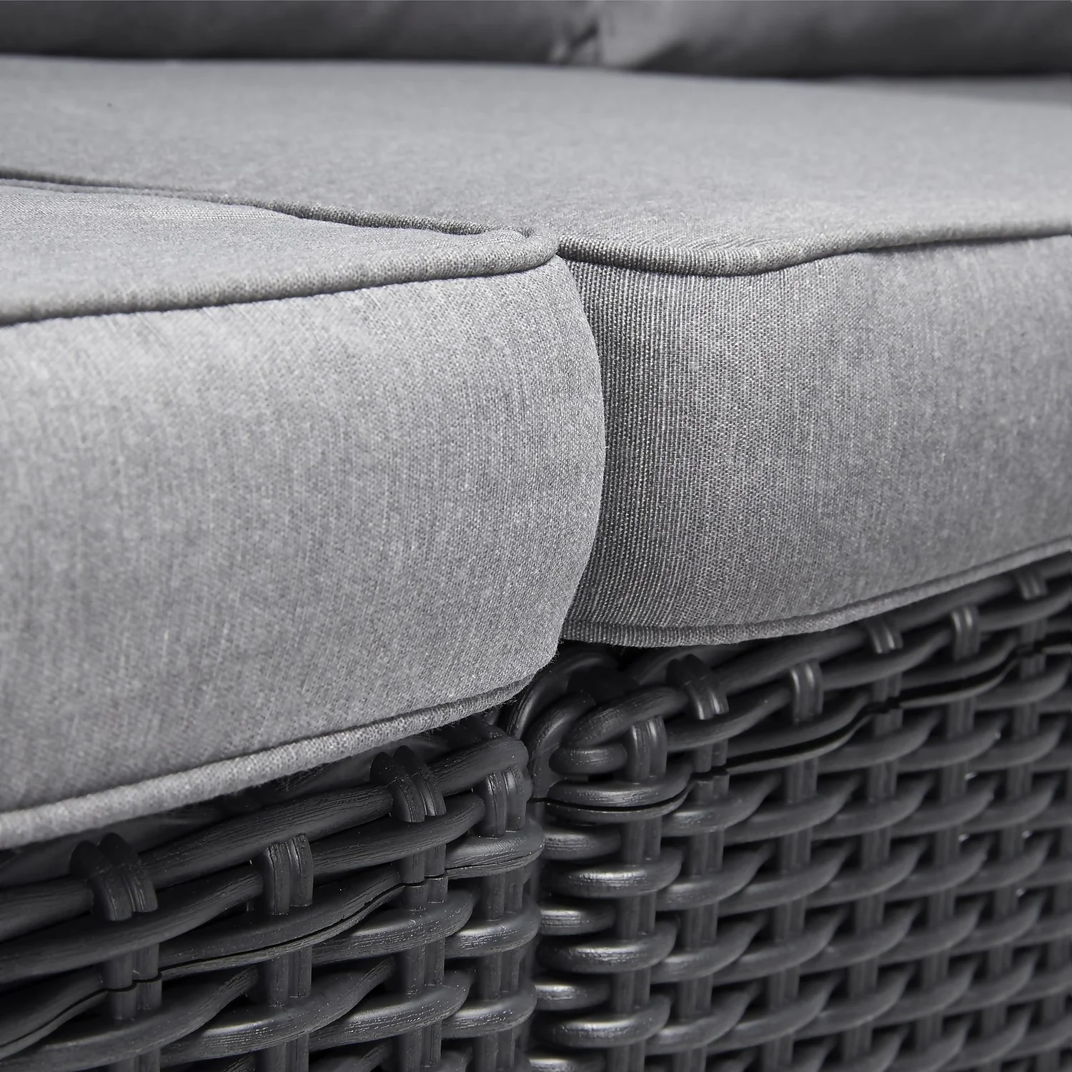 Keter California 5 Seater Outdoor Garden Furniture Lounge Set - Graphite With Grey Cushions - Image 4